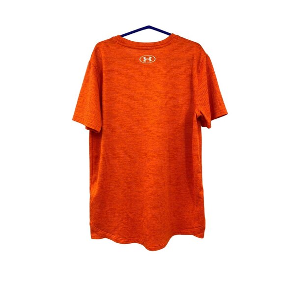 Under Armour Shirt Boys YMD Used Orange Heathered - Picture 2 of 12